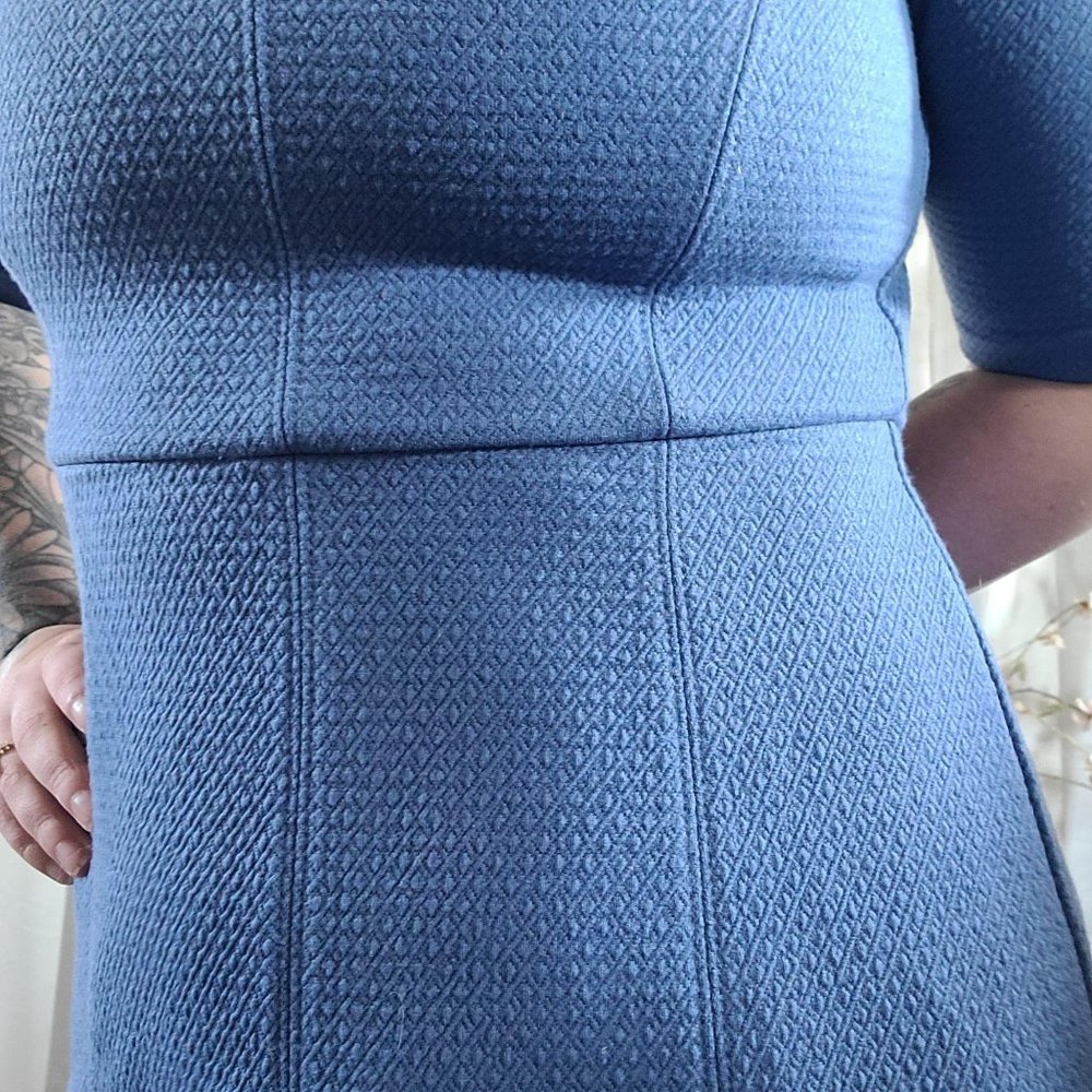 Ann Taylor Periwinkle Fit & Flare Mid Sleeve Dress - Picture 9 of 11